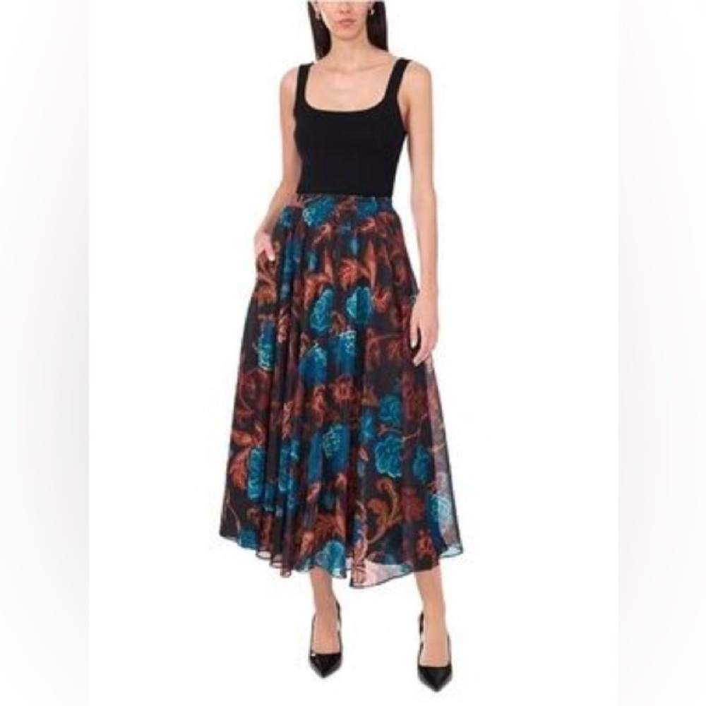 New Parker The Emily Floral-Print Relaxed Maxi Skirt XS